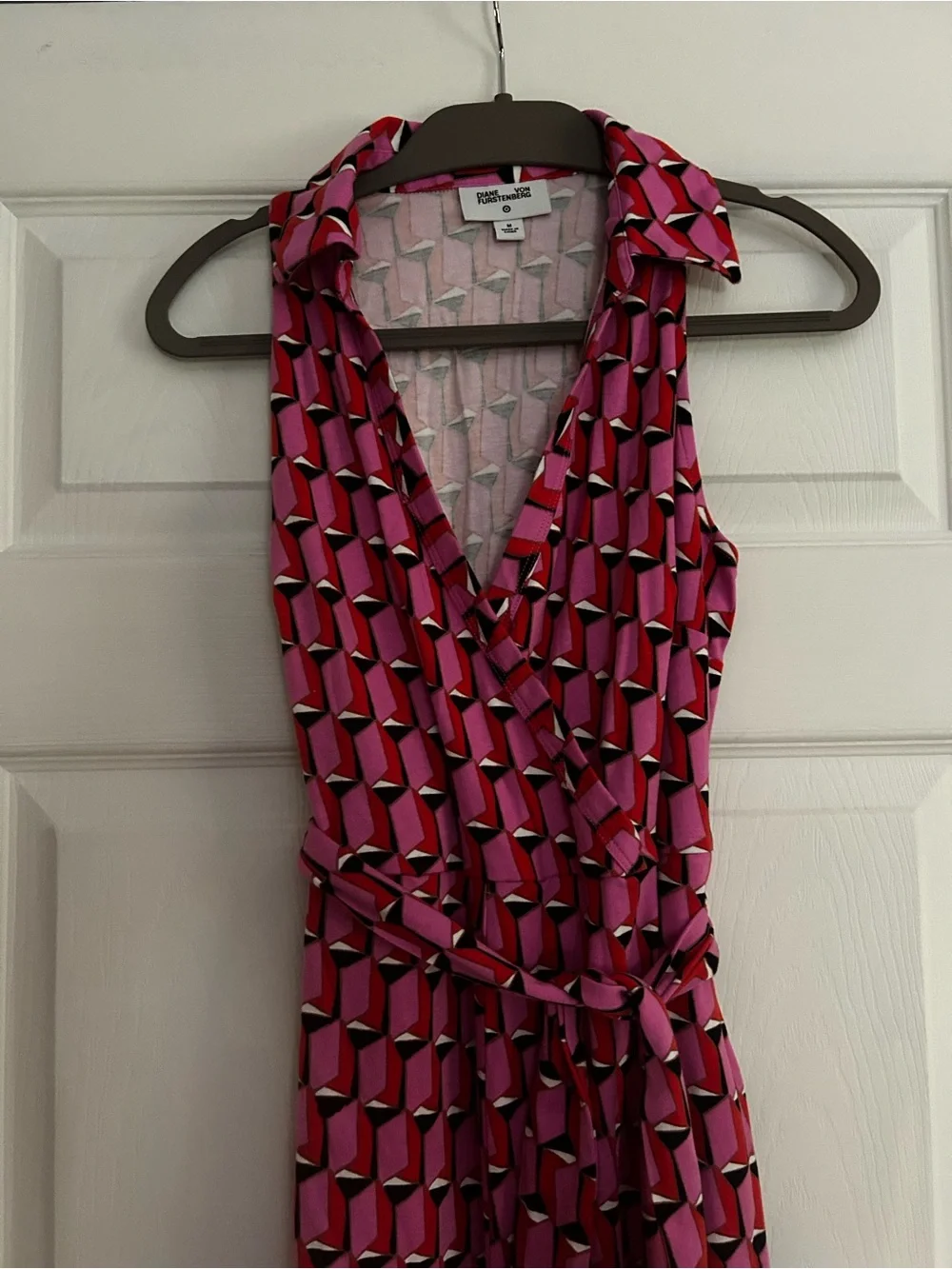 Diane Von Furstenberg Pink Geo Jumpsuit - Picture 4 of 6